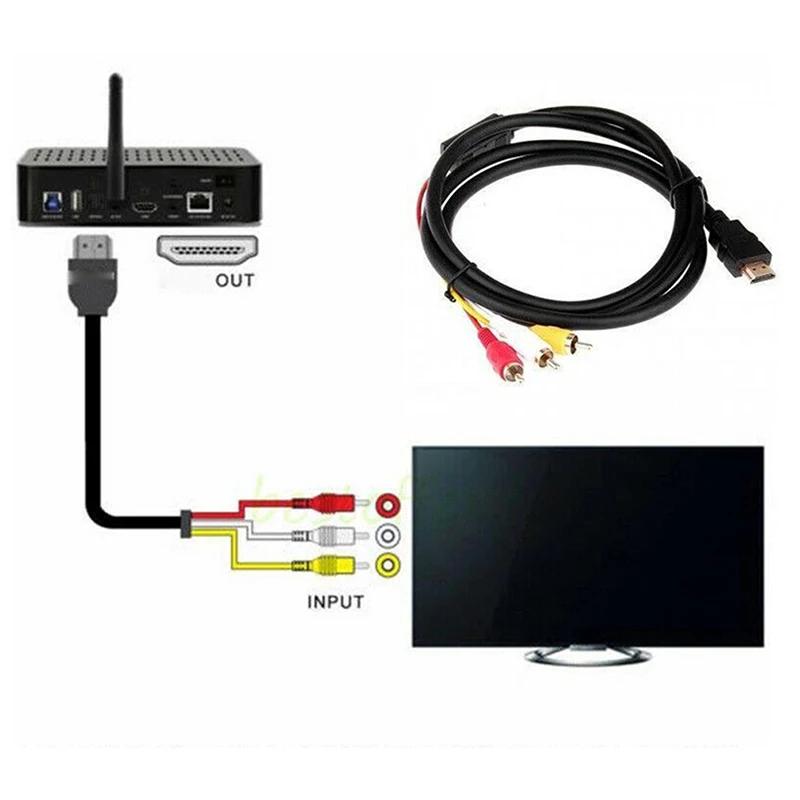 PC TV HDMI to 3RCA/HDMI to AV     Ʈ  ̺, 5ft
